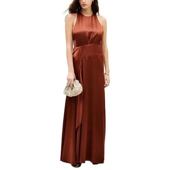 ba&sh Gerry Satin Halter Maxi Dress - Picture 3 of 7